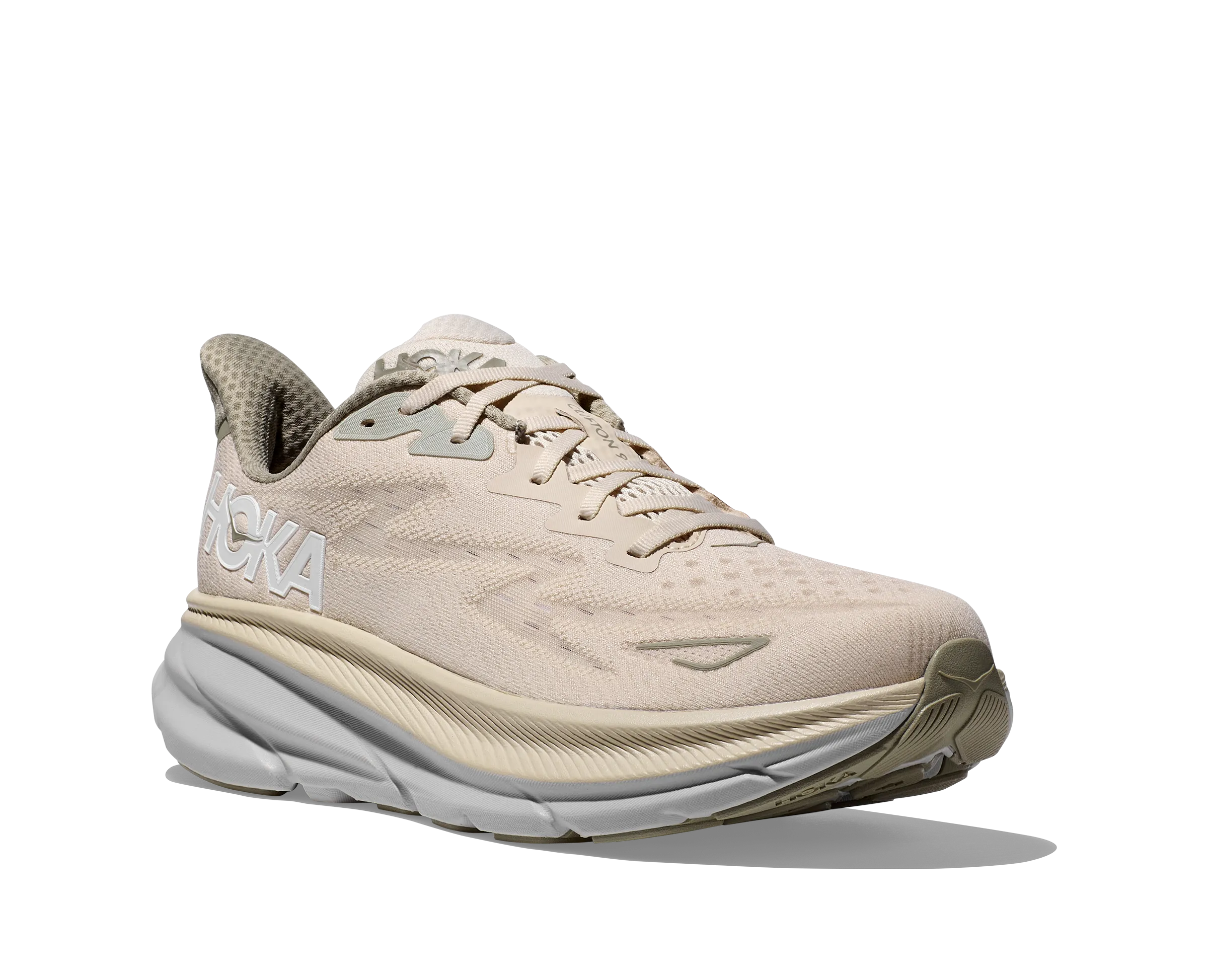 Men's Hoka Clifton 9 1127895OKB Color: Oat Milk/Barley