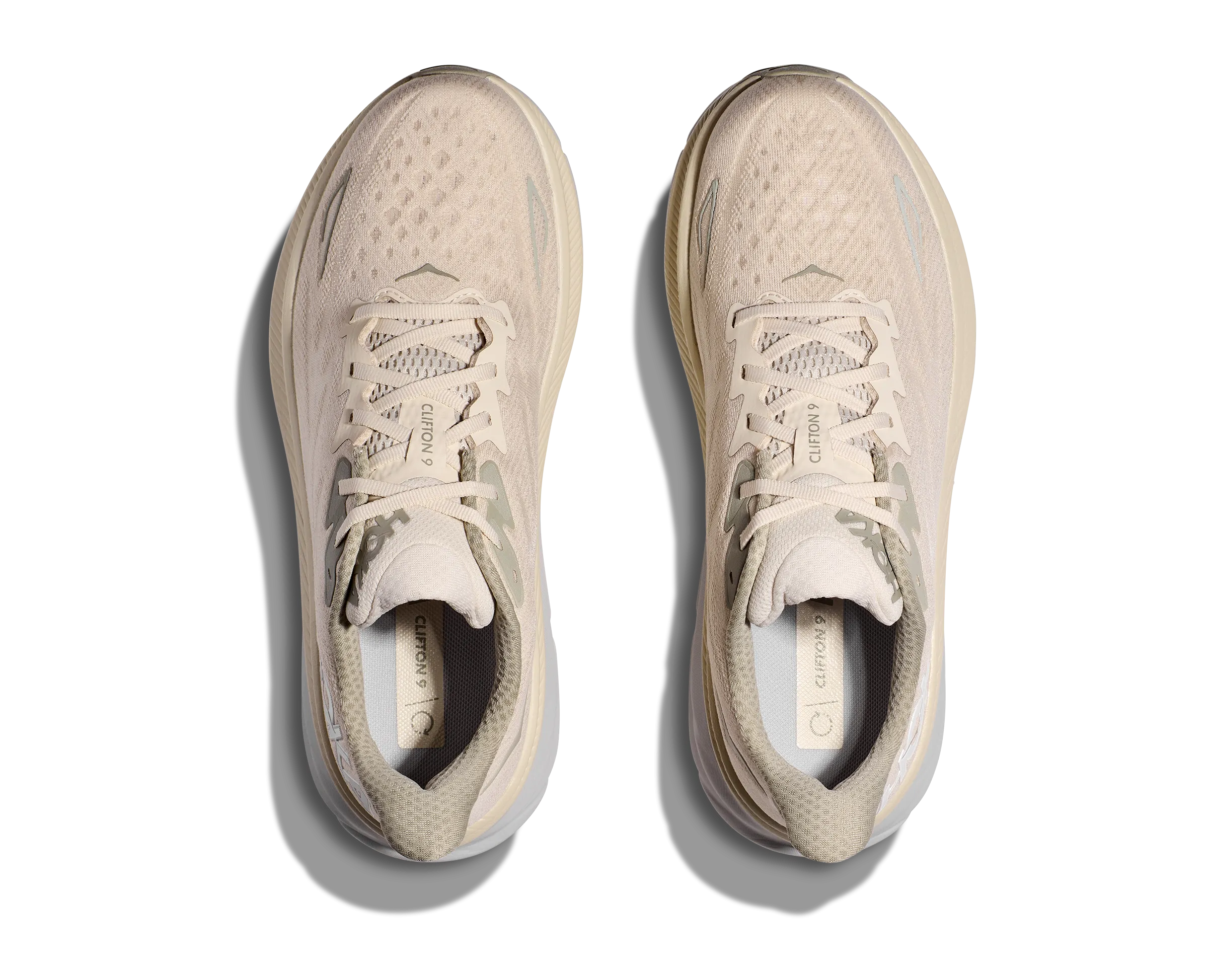 Men's Hoka Clifton 9 1127895OKB Color: Oat Milk/Barley