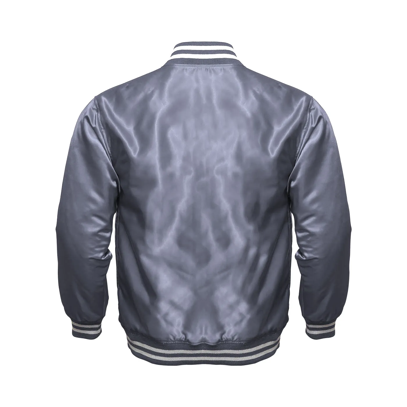 Mens Satin Jacket Grey