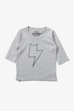 Munster Kids Plugged In Baby Tee - Grey (Size 3/6M left)