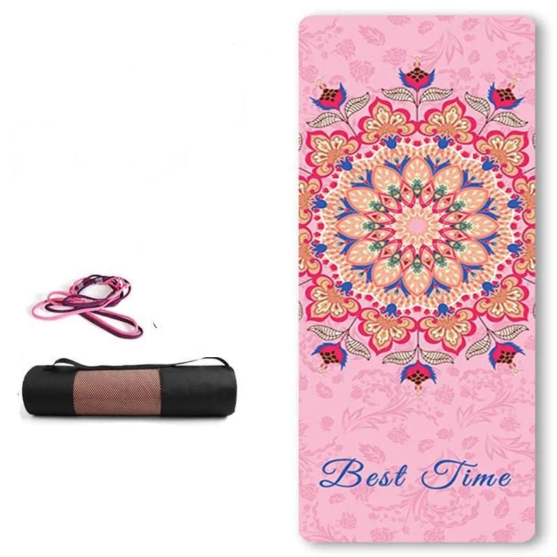 Natural TPE Suede Yoga Mat - Non-Slip & Tear-Resistant - 6mm Thickness - Extra Long - Breathable & Odor-Free - 5 Colors - YM-94