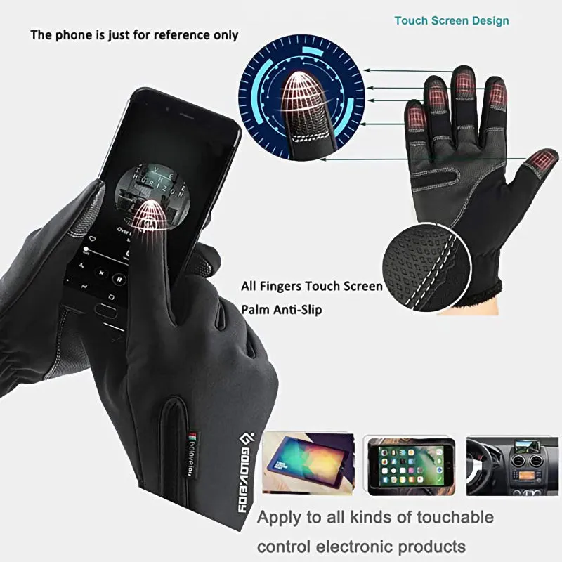 Outdoor Sports Windproof Waterproof Touch Screen Gloves-M