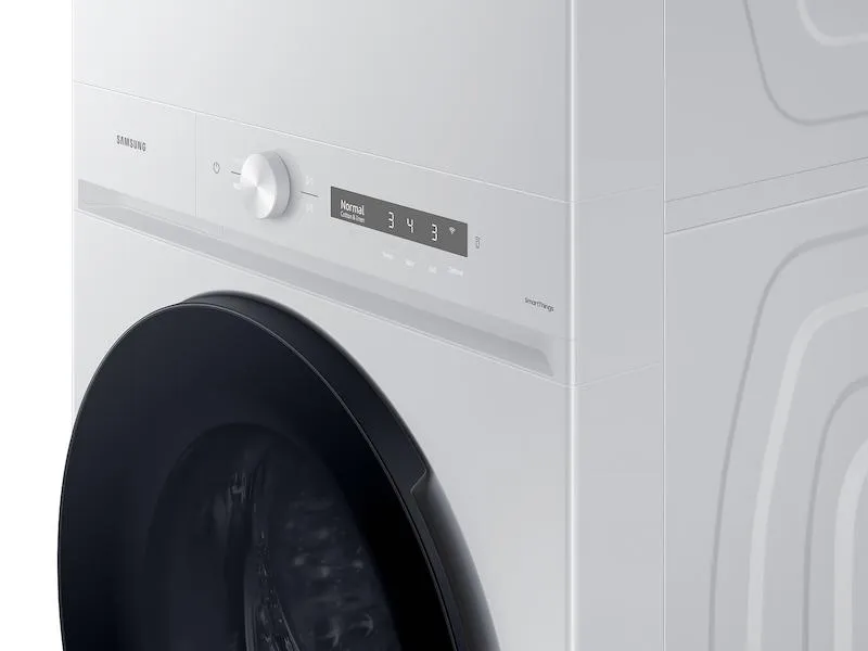 Samsung WH46DBH100GW Bespoke 4.6 cu. ft. AI Laundry Hub™ Large Capacity Single Unit Washer with Steam Wash and 7.6 cu. ft. Gas Dryer in White