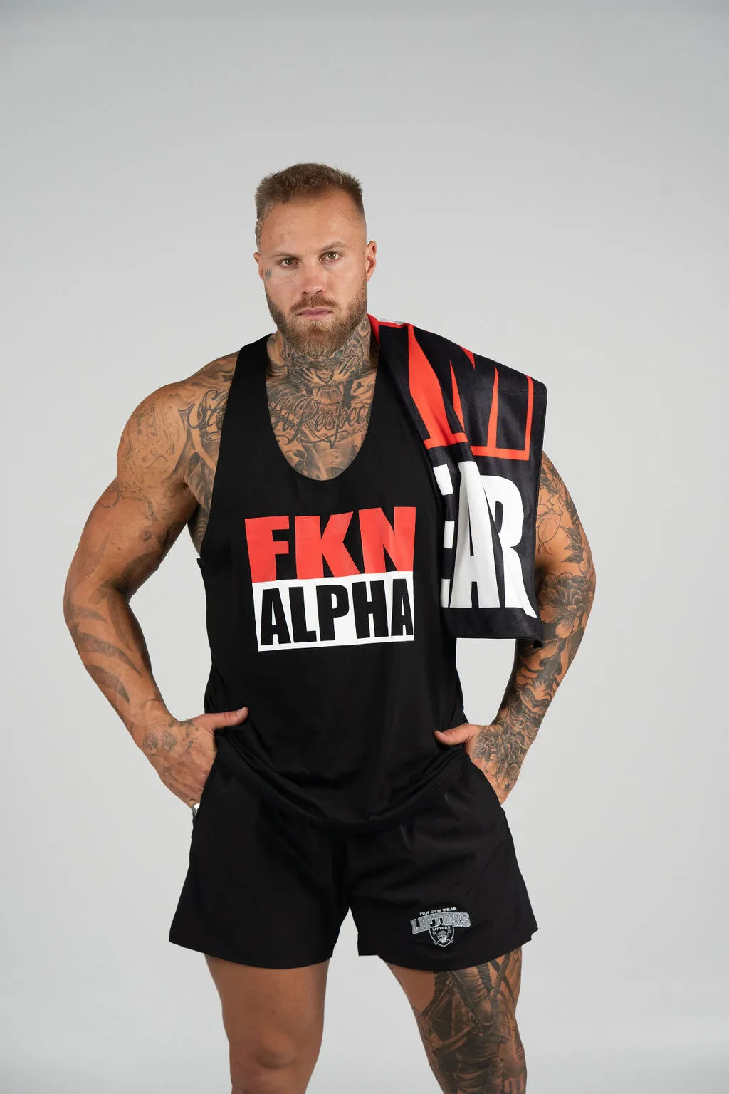 Shred | Men's FKN ALPHA Gym Stringer | Black