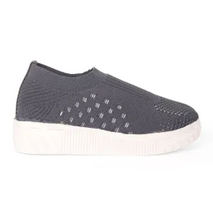 SIYA Girls Kids Sporty Slip-on Shoes Grey