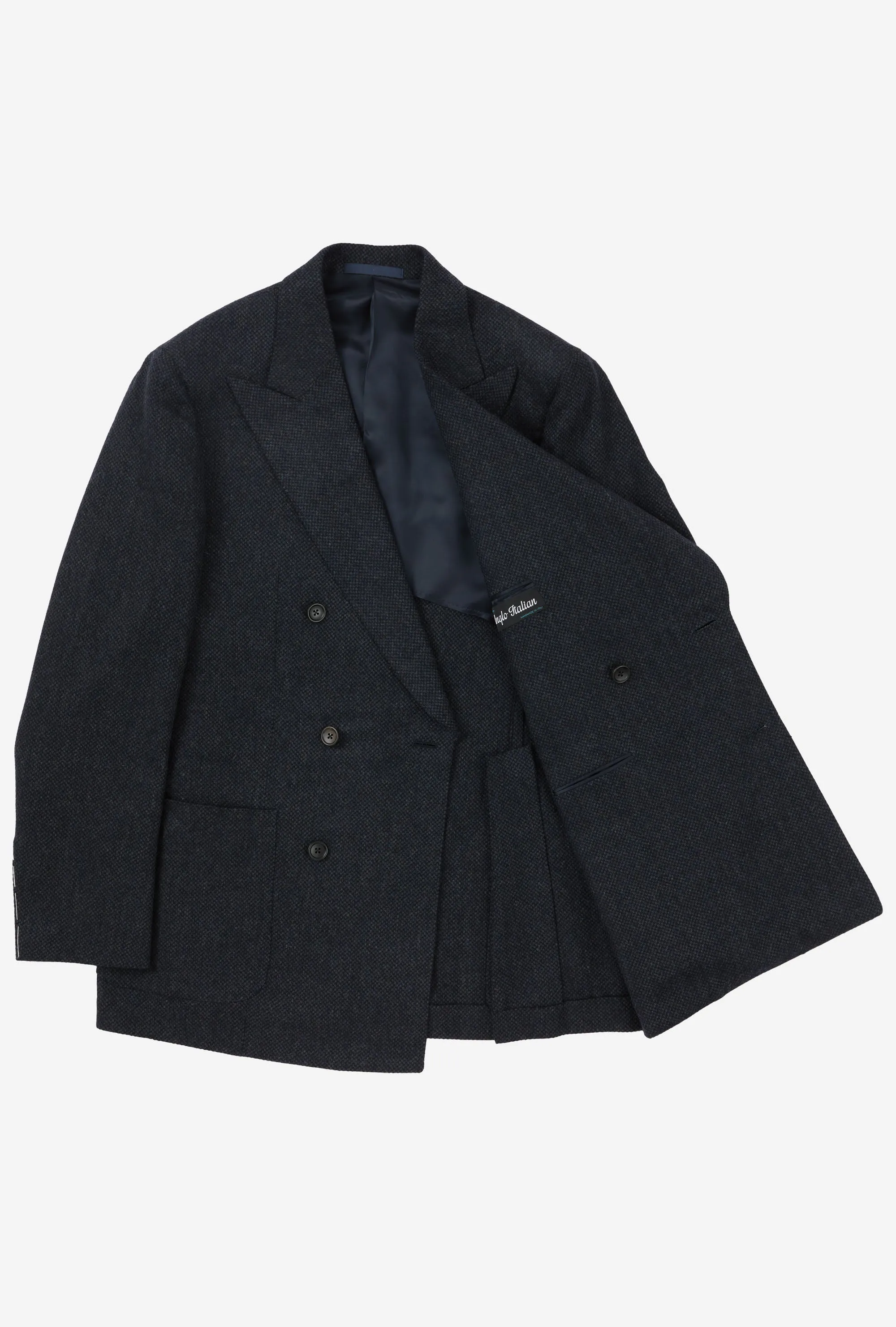 Sport Jacket Double Breasted Wool Navy Barleycorn