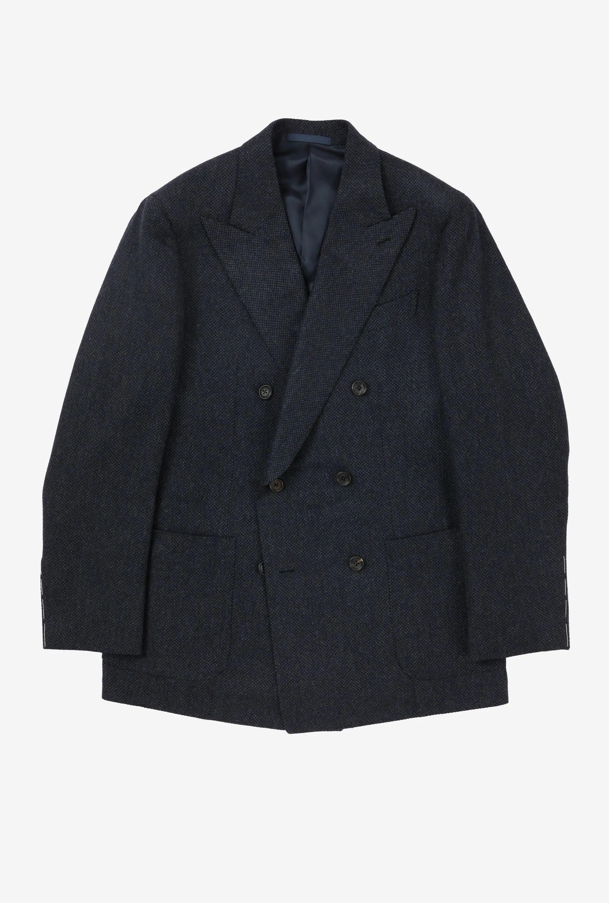 Sport Jacket Double Breasted Wool Navy Barleycorn