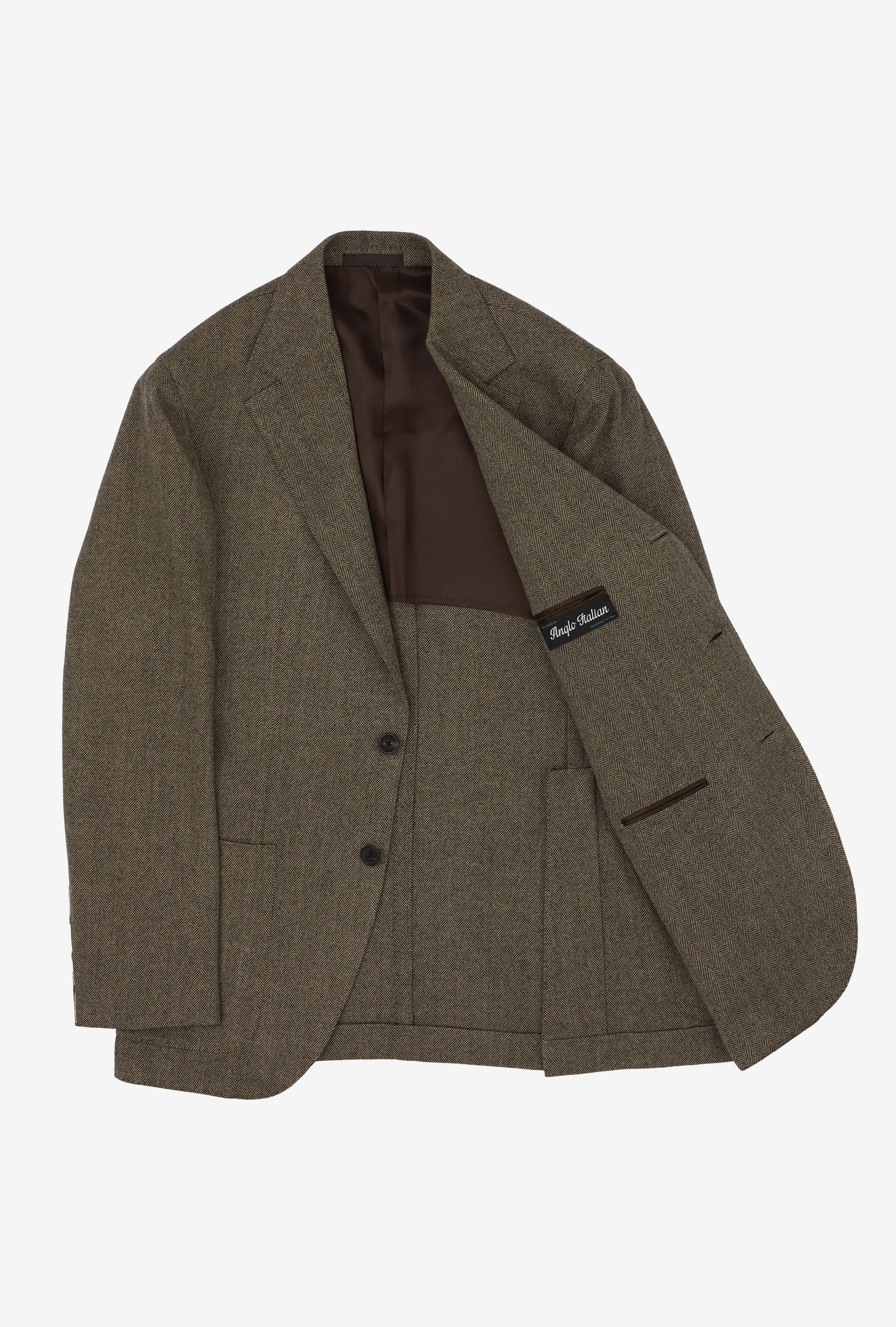 Sport Jacket Wool Herringbone Sand