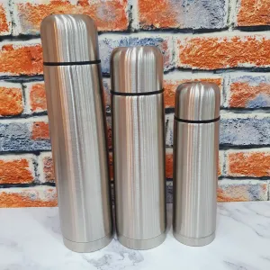 Stainless Steel Water Bottle with Cover- Sports Bottle- Hot & Cold -1 Piece- Three Sizes