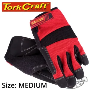 TORK CRAFT WORK GLOVE MEDIUM-ALL PURPOSE RED WITH TOUCH FINGER GL02