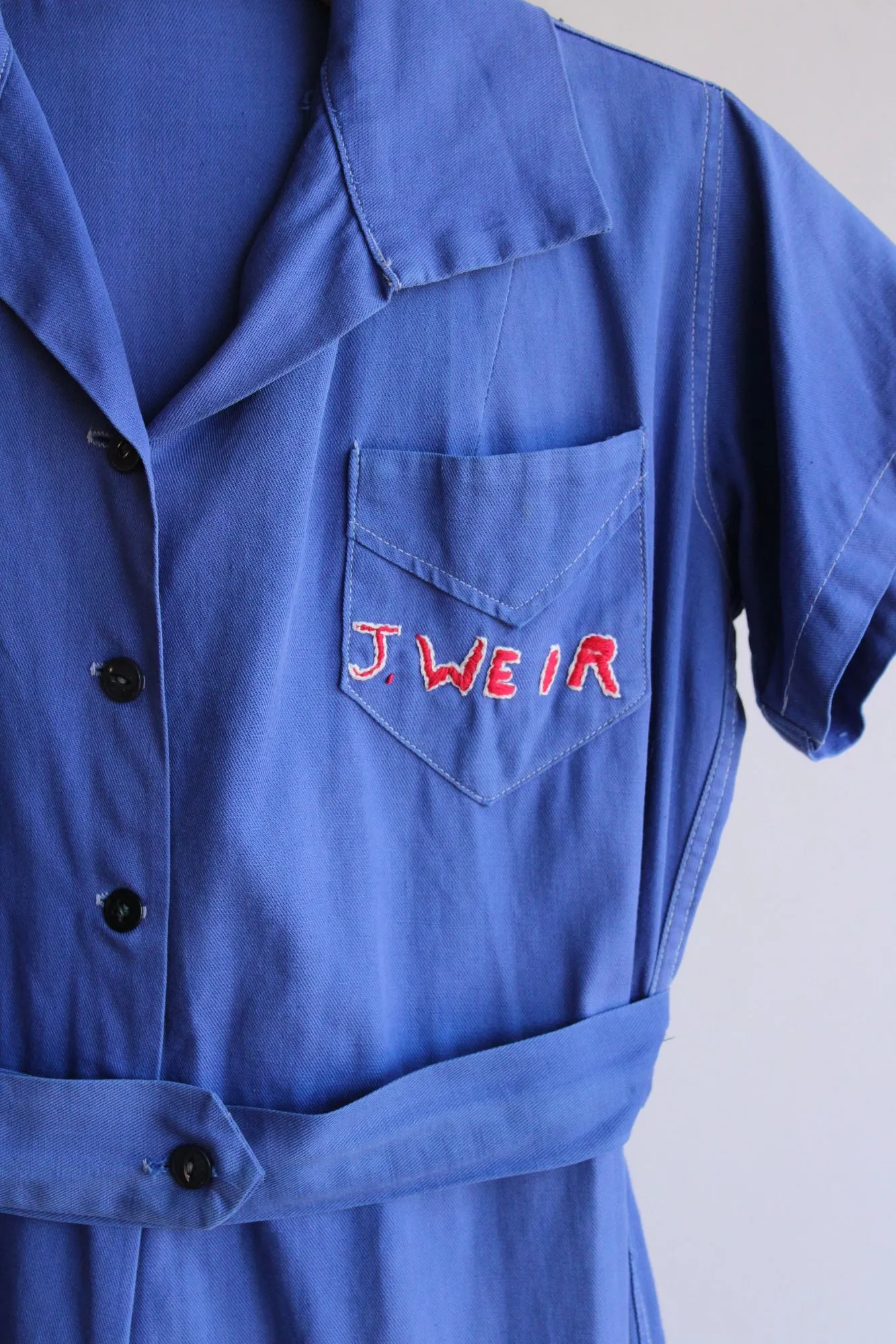 Vintage 1940s Blue Gym Uniform Romper