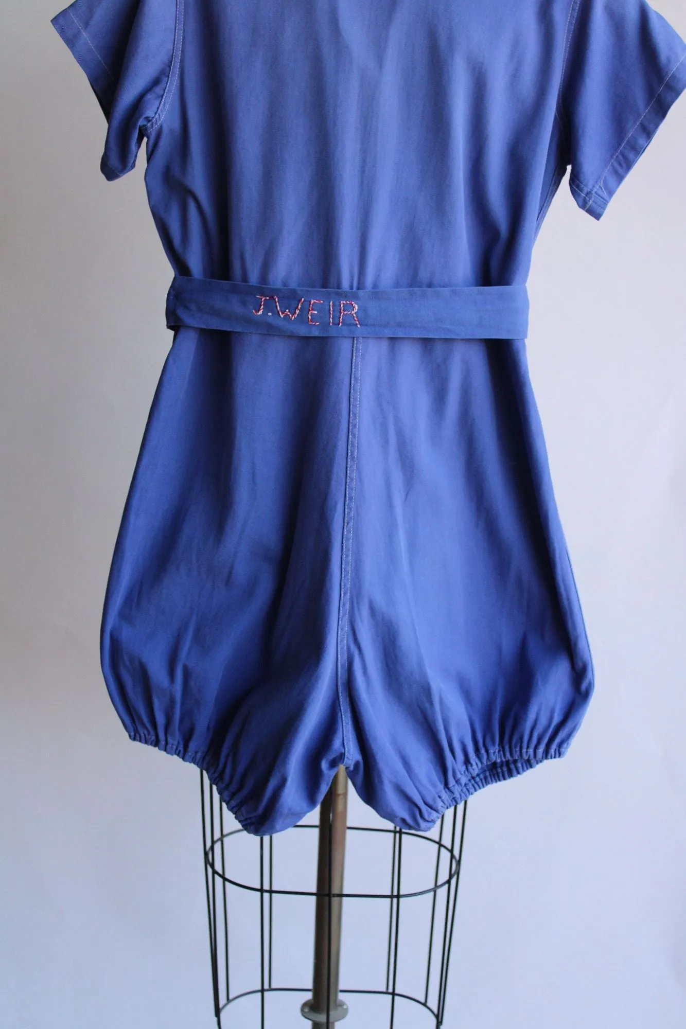 Vintage 1940s Blue Gym Uniform Romper