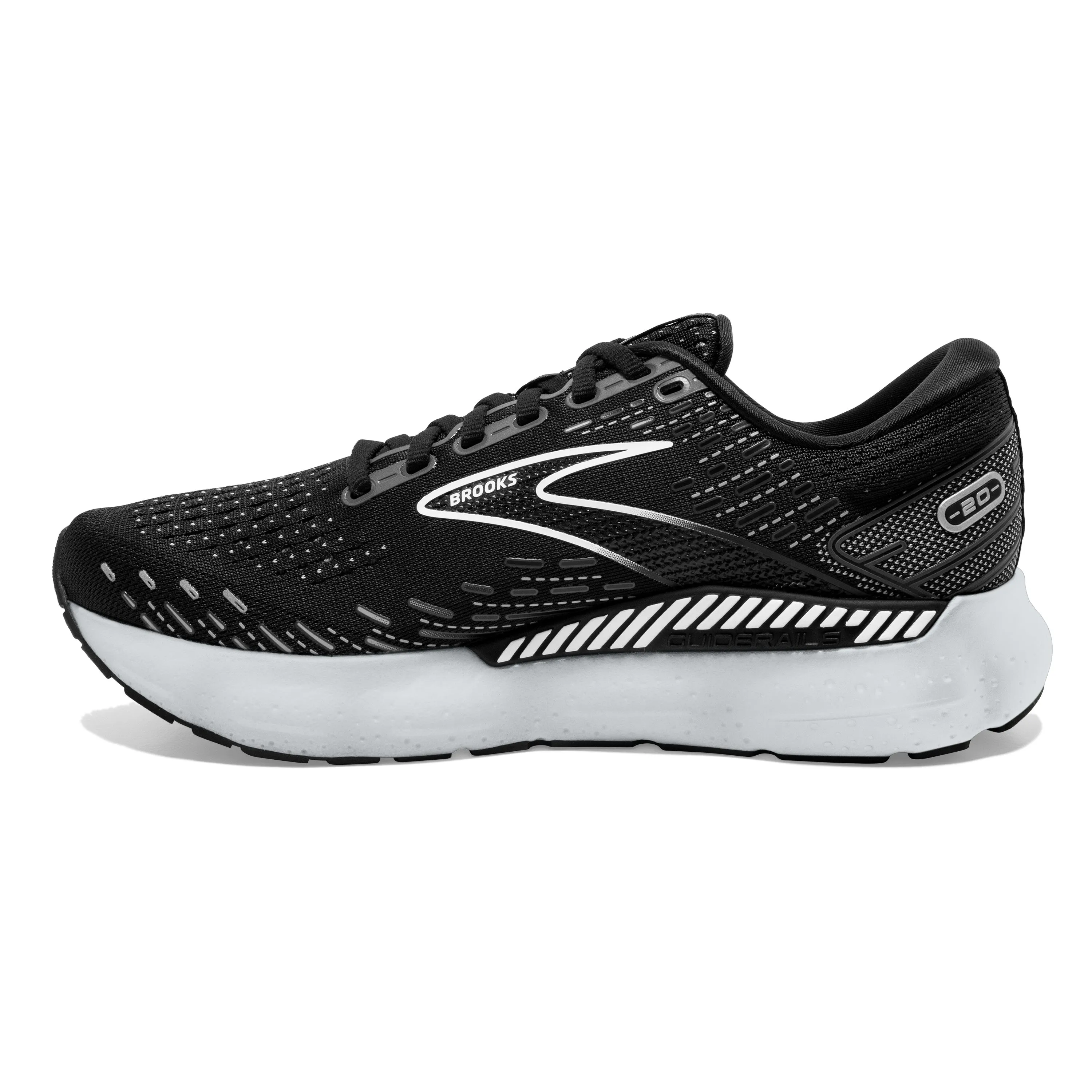 Women's Brooks Glycerin GTS 20 Color: Black/White/Alloy