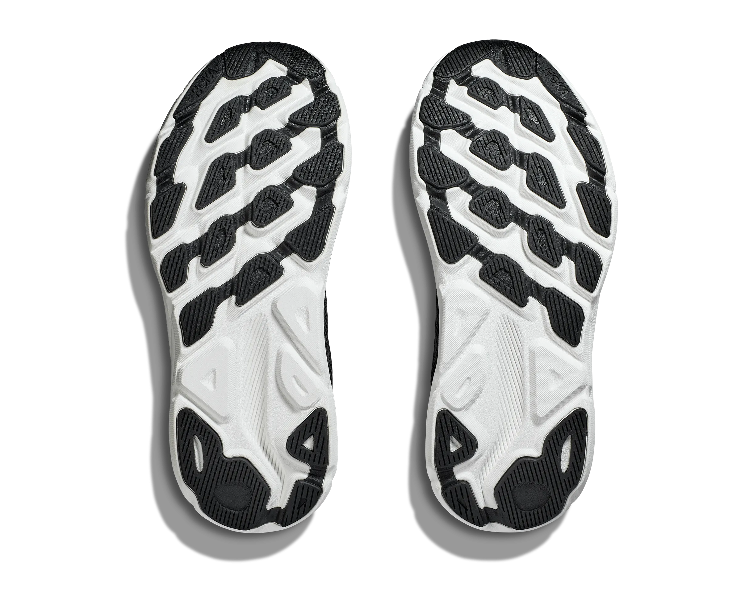 Women's Hoka Clifton 9 Color: Black/White (WIDE WIDTH)